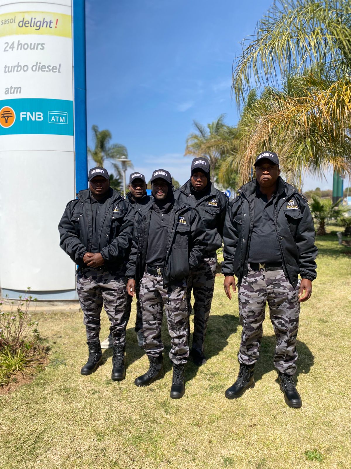 ESSA PSiRA-graded officers lined up for shift briefing